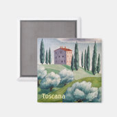 Magnet Toscane/Maison Sur La Colline/Italie Ensole (Recto/Verso)