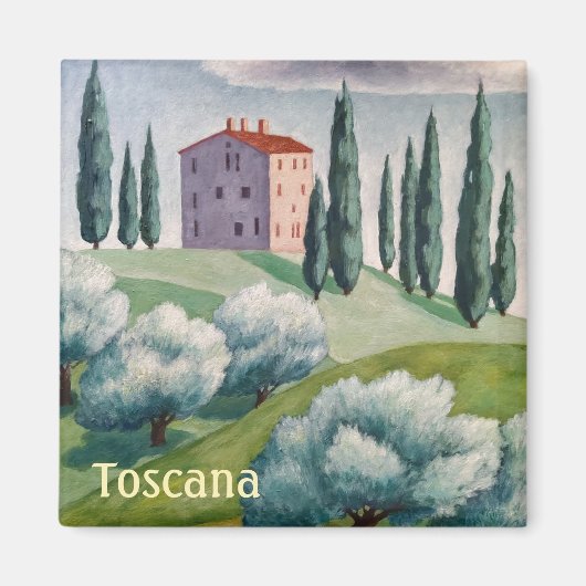 Magnet Toscane/Maison Sur La Colline/Italie Ensole (Devant)