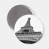Magnet Tour Eiffel noir et blanc (Recto/Verso)