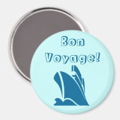 Magnet turquoise Bon Voyage (Recto/Verso)