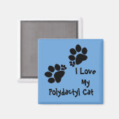 Magnet - Two Polydactyl Pawprints (Recto/Verso)