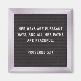 Magnet van de Manuscript - Proverbs 3:17 Magneet