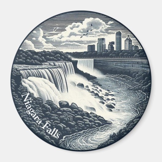 Magnet Vintage de Niagara Falls (Devant)