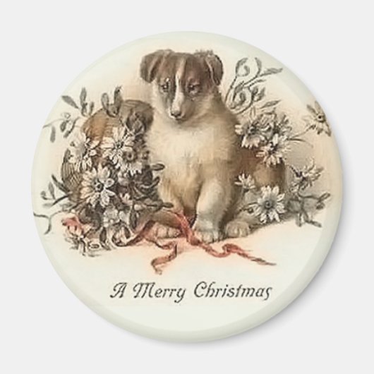 Magnet Vintage de Noël de marionnettes (Devant)