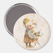 Magnet vintage pour fille (Recto/Verso)