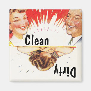 Magnet ~ Vintage Retro Amusants Lave-vaisselle pro