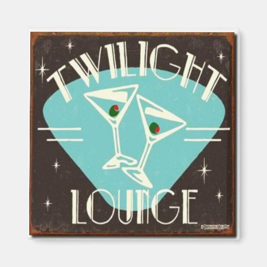 Magnet vintage "Twilight Lounge" (Devant)