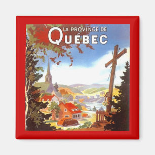 MAGNET ~ VINTAGE VOYAGE SOUVENIR QUÉBEC CANADA