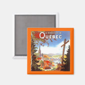 MAGNET ~ VINTAGE VOYAGE SOUVENIR QUÉBEC CANADA (Recto/Verso)