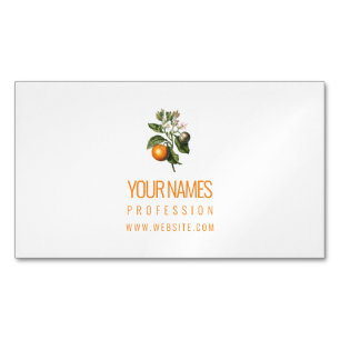 MAGNET-VISITEKAARTJE: ORANJE BLOSSOM MAGNETISCH VISITEKAARTJE