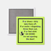 Magnet Visitors Chaussures Hors Chaussettes Des Pi (Recto/Verso)