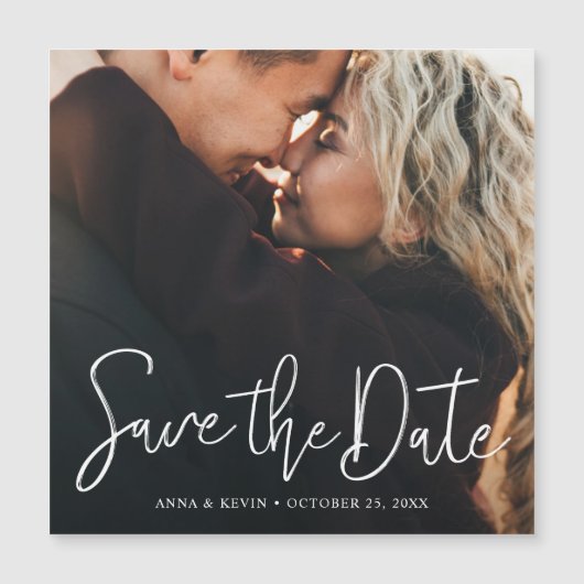 Magnet Wedding Enregistrer la date Invitation (Devant)