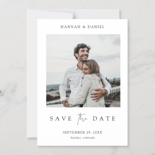 Magnet Wedding Enregistrer la date Invitation avec (Recto)