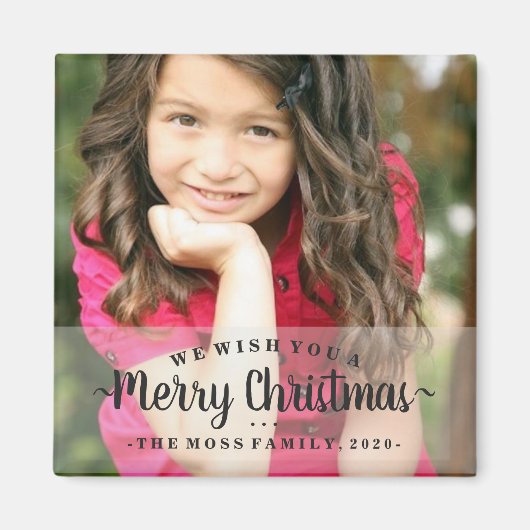 Magnet - Wij wensen u een prettige kerstdag Magneet (Voorkant)