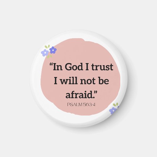 Magnet with Bible Verse Magneet (Voorkant)