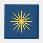 Magnet with Flag of Macedonia, Greece Magneet (Voorkant)