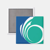 Magnet with Flag of Ottawa, Canada Magneet (Voorkant / Achterkant)