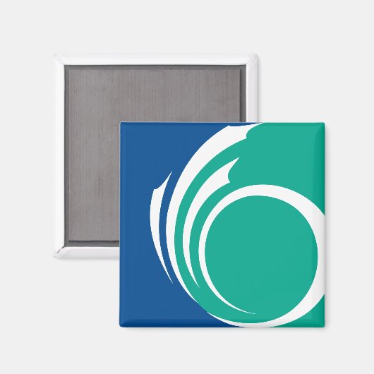 Magnet with Flag of Ottawa, Canada Magneet (Voorkant / Achterkant)