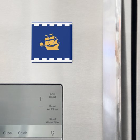 Magnet with Flag of Quebec City, Canada Magneet (Insitu (Koelkast))