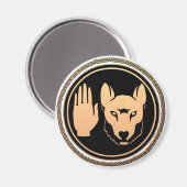 Magnet Wolf Native Art Metis Magnets Magneet (Voorkant / Achterkant)