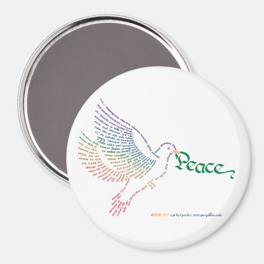 Magnet World Peace Dove (Recto/Verso)