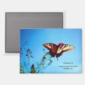 Magnet Yellow Butterfly Phillipians 1:3 Magneet (Voorkant / Achterkant)