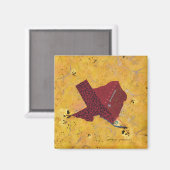 Magnet Yellow Rose in Austin, Texas Magneet (Voorkant / Achterkant)