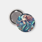 Magnet - Zeemeermin onder het Zee Magneet (Voorkant / Achterkant)