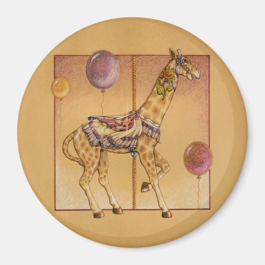 Magneten - Carrousel Giraffe (Voorkant)