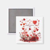 Magneten Gelukkige Valentijnsdag (Voorkant / Achterkant)