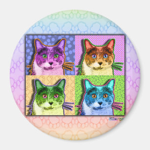 Magneten - Pop Art Cat