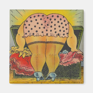 Magneten  Roze & Zwarte polka Dot Bloomers