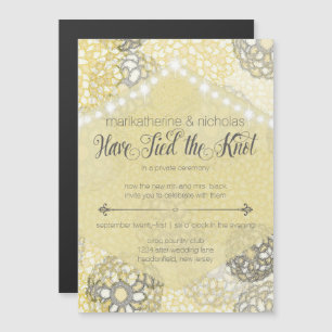 Magnetic After Wedding Lights & Flowers Invitation Magnetische Uitnodiging
