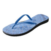 Magnetic blue mandala teenslippers (Schuin)