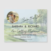 MAGNETIC CARD Golf Theme Wedding Save the Date (Voorkant)