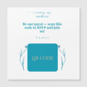 Magnetic Card| QR Code Wedding Magnet Invite (Devant)