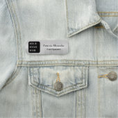 Magnetic Faux Silver Company Logo naamplaatje (In situ)