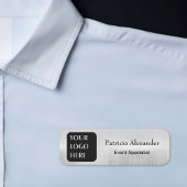 Magnetic Faux Silver Company Logo naamplaatje