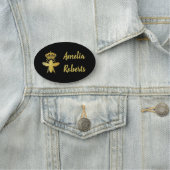 Magnetic grote maatbeker bee Gold Black badge (In situ)