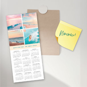 Magnétique 2025 Calendrier Blocs couleur 4 Photo Carte magnét