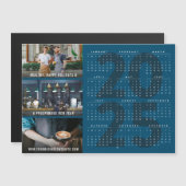 Magnétique 2025 Calendrier Fête Nouvel An Carte photo magnéti (Devant / Derrière)