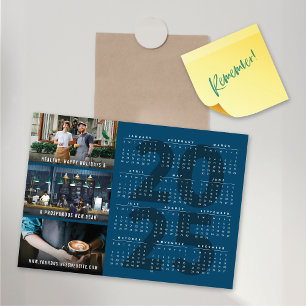 Magnétique 2025 Calendrier Fête Nouvel An Carte photo magnéti