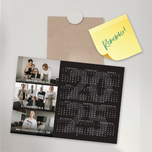 Magnétique 2025 Calendrier Fête Nouvel An Carte photo magnéti