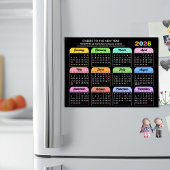 Magnétique 2026 Calendrier Entreprise moderne Carte magnétiqu