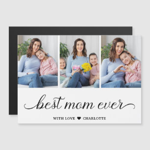 Magnétique 3 Collage photo Meilleure maman jamais carte magné
