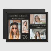 Magnétique 4 Collage de photos Félicats Diplômés Carte magnét (Devant / Derrière)