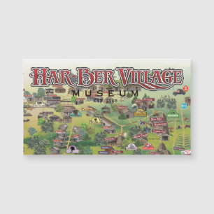 Magnétique Aimant 15c de carte de musée de village de