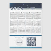 Magnétique Ajouter Logo 2026 Calendrier Code QR Carte magnéti (Devant)