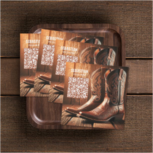 Magnétique Ajouter Photo Western Magnetic QR Code Carte de vi