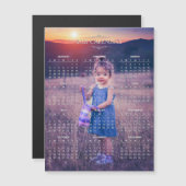 Magnétique Ajoutez votre propre calendrier photo 2021 | Carte (Devant / Derrière)